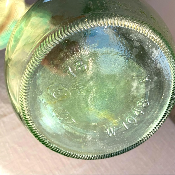 Pair Green Glass 4 Litre Bottles - Picture 4 of 7